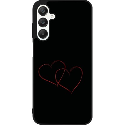 Samsung Galaxy A25 Case Hülle - Silikon schwarz Valentine 2023 attached heart
