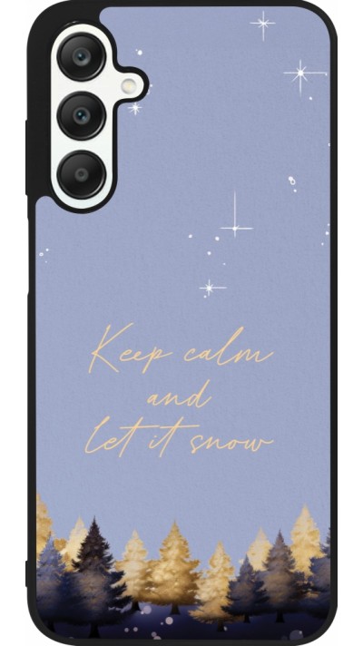 Coque Samsung Galaxy A25 - Silicone rigide noir Winter 25 Winter illustration of trees