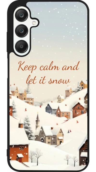 Coque Samsung Galaxy A25 - Silicone rigide noir Winter 25 Winter Keep calm and let it snow
