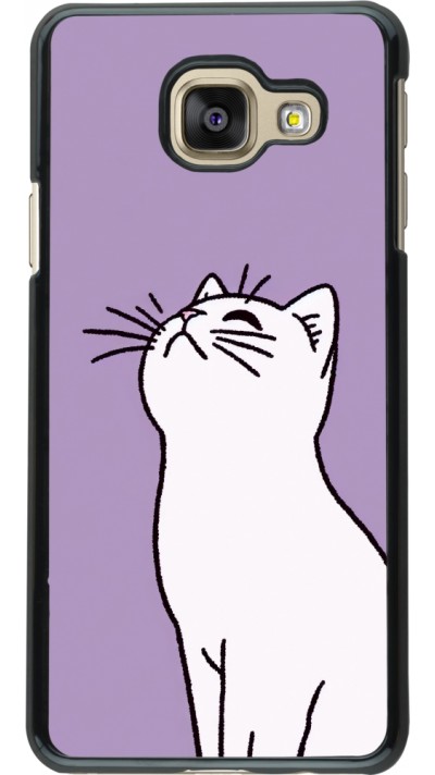 Samsung Galaxy A3 (2016) Case Hülle - Chat auf lila Hintergrund