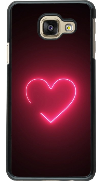 Samsung Galaxy A3 (2016) Case Hülle - Valentine 2023 single neon heart