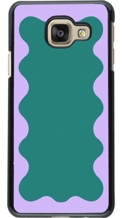 Samsung Galaxy A3 (2016) Case Hülle - Wavy Rectangle Green Purple