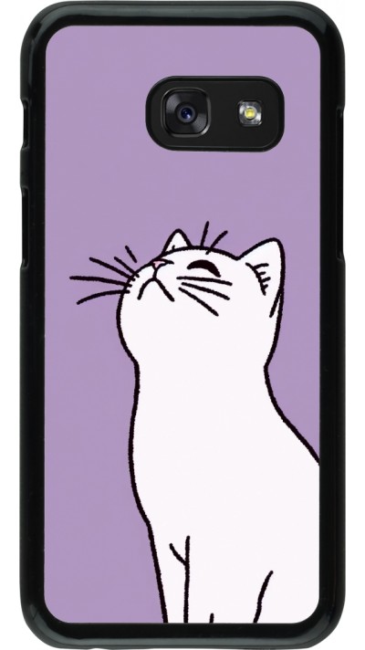 Samsung Galaxy A3 (2017) Case Hülle - Chat auf lila Hintergrund