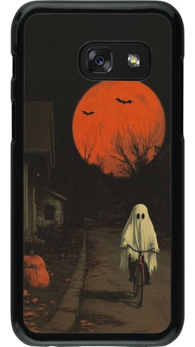 Samsung Galaxy A3 (2017) Case Hülle - Halloween 2025 Ghost on a bicycle