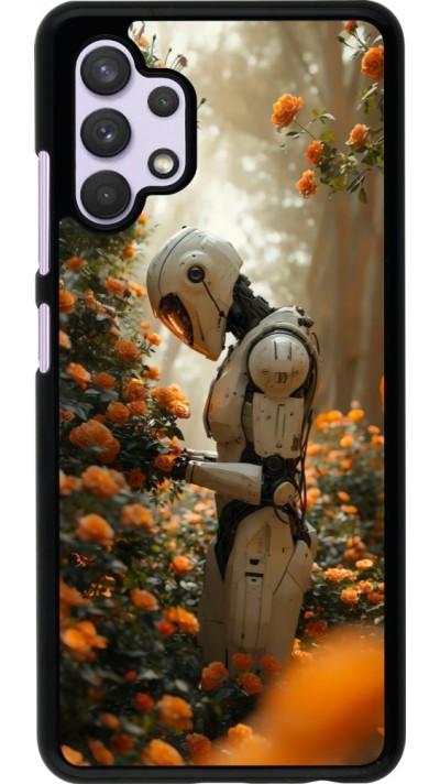 Samsung Galaxy A32 Case Hülle - Astronaut flowers 2025