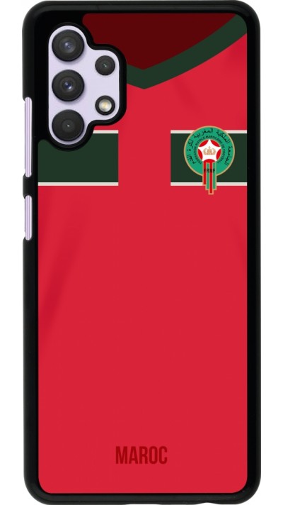 Coque Samsung Galaxy A32 - Maillot de football Maroc 2022 personnalisable