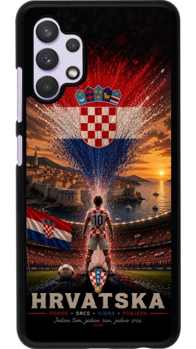 Coque Samsung Galaxy A32 - Football Croatie splash 2026