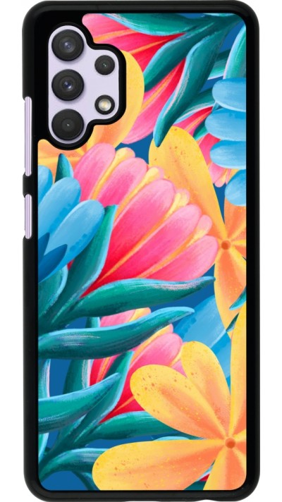Samsung Galaxy A32 Case Hülle - Spring 23 colorful flowers