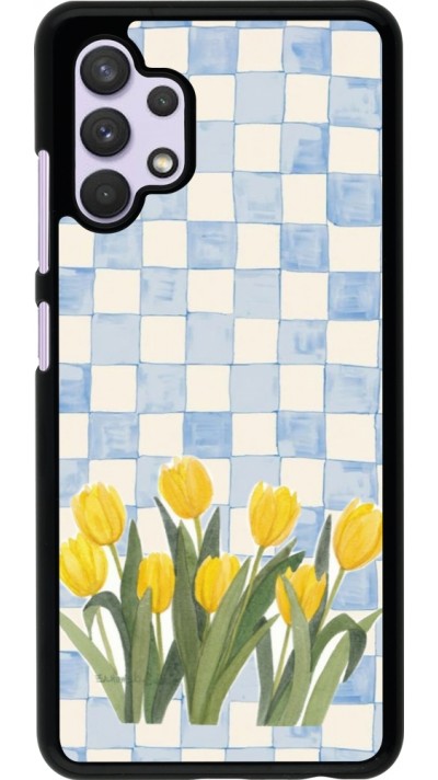 Coque Samsung Galaxy A32 - Blue vichy tulips Spring 2026