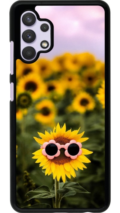 Coque Samsung Galaxy A32 - Sunflower with glasses Spring 2026