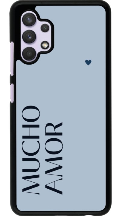 Samsung Galaxy A32 Case Hülle - Valentine 2024 mucho amor azul