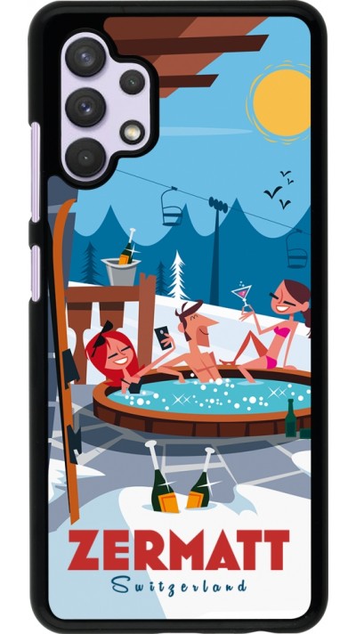 Samsung Galaxy A32 Case Hülle - Zermatt Mountain Jacuzzi