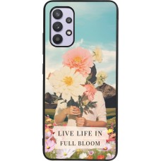 Coque Samsung Galaxy A32 - Silicone rigide noir Live life in full moon Spring 2026