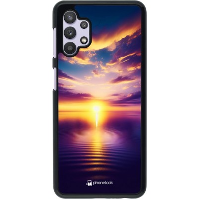 Samsung Galaxy A32 5G Case Hülle - Sonnenuntergang gelb violett