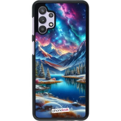 Samsung Galaxy A32 5G Case Hülle - Fantasiebergsee Himmel Sterne