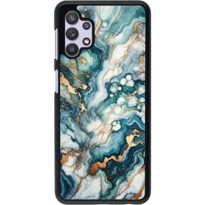 Samsung Galaxy A32 5G Case Hülle - Grüner Blauer Goldener Marmor