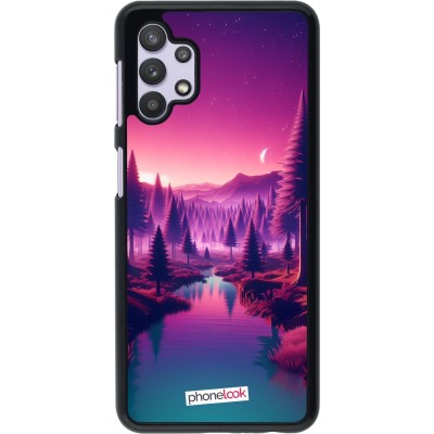 Samsung Galaxy A32 5G Case Hülle - Lila-rosa Landschaft