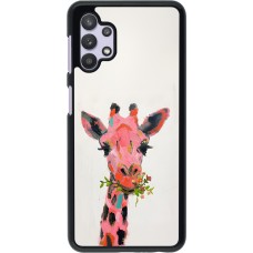 Samsung Galaxy A32 5G Case Hülle - Pink Girafe Paint