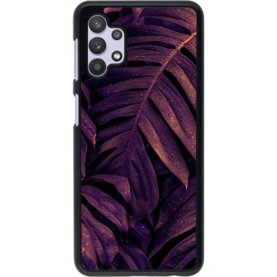 Samsung Galaxy A32 5G Case Hülle - Purple Light Leaves