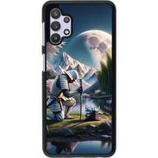 Samsung Galaxy A32 5G Case Hülle - Samurai Katana Mond