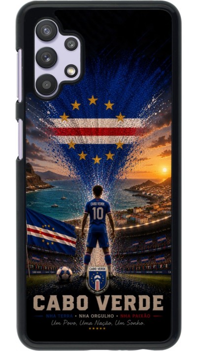 Coque Samsung Galaxy A32 5G - Football Cap-Vert splash 2026