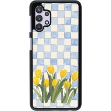 Samsung Galaxy A32 5G Case Hülle - Blue vichy tulips Spring 2026