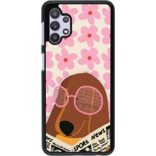 Samsung Galaxy A32 5G Case Hülle - Dog with newspaper Spring 2026