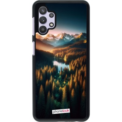 Samsung Galaxy A32 5G Case Hülle - Sonnenuntergang Waldsee