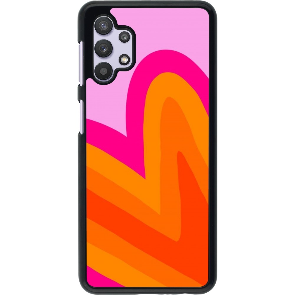 Samsung Galaxy A32 5G Case Hülle - Valentine 2024 heart gradient