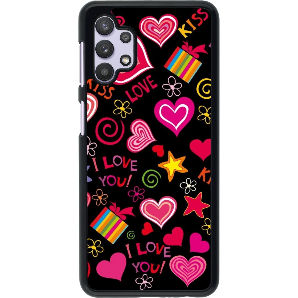 Samsung Galaxy A32 5G Case Hülle - Valentine 2023 love symbols