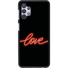 Samsung Galaxy A32 5G Case Hülle - Valentine 2023 neon love