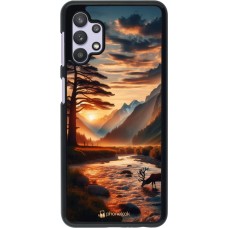 Samsung Galaxy A32 5G Case Hülle - Tal Sonnenuntergang Hirsch Baum