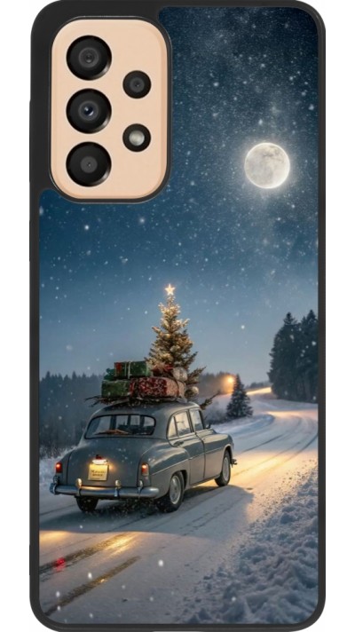 Samsung Galaxy A33 5G Case Hülle - Silikon schwarz Christmas 25 Car with Tree Xmas