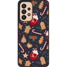 Samsung Galaxy A33 5G Case Hülle - Silikon schwarz Christmas 25 Pattern Gingerbread House