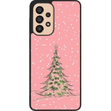 Samsung Galaxy A33 5G Case Hülle - Silikon schwarz Christmas 25 Pink Tree
