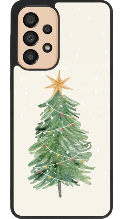 Samsung Galaxy A33 5G Case Hülle - Silikon schwarz Christmas 25 Sketch Tree