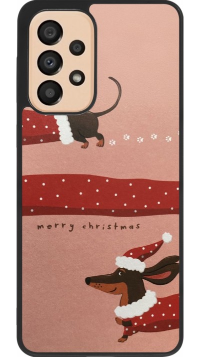 Coque Samsung Galaxy A33 5G - Silicone rigide noir Christmas 25 Teckel Merry Xmas