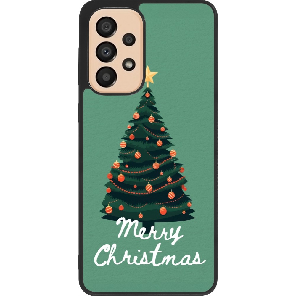 Samsung Galaxy A33 5G Case Hülle - Silikon schwarz Christmas 25 Xmas Tree