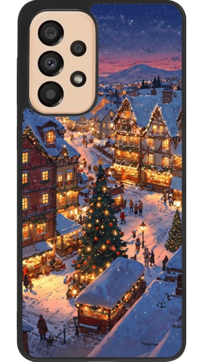 Samsung Galaxy A33 5G Case Hülle - Silikon schwarz Christmas 25 Xmas Village