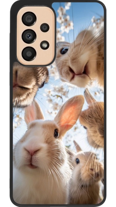 Samsung Galaxy A33 5G Case Hülle - Silikon schwarz Easter 2026 Rabbits