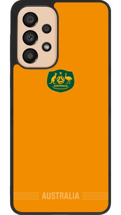 Coque Samsung Galaxy A33 5G - Silicone rigide noir Maillot de football Australie 2026 personnalisable