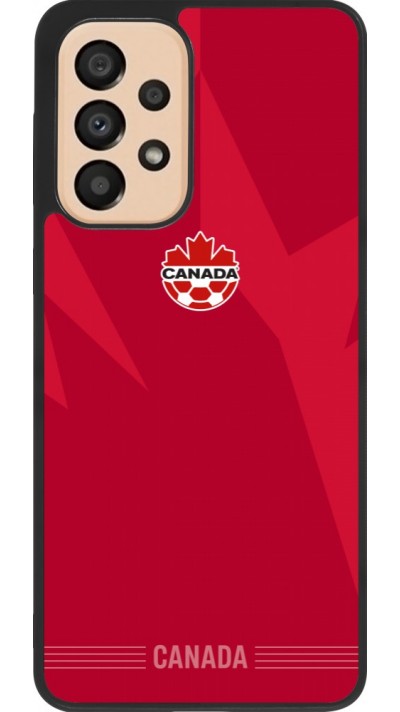 Coque Samsung Galaxy A33 5G - Silicone rigide noir Maillot de football Canada 2026 personnalisable