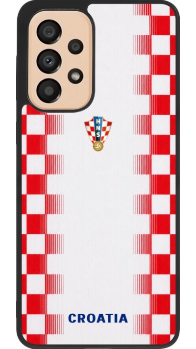 Samsung Galaxy A33 5G Case Hülle - Silikon schwarz Kroatien 2026 personalisierbares Fussballtrikot