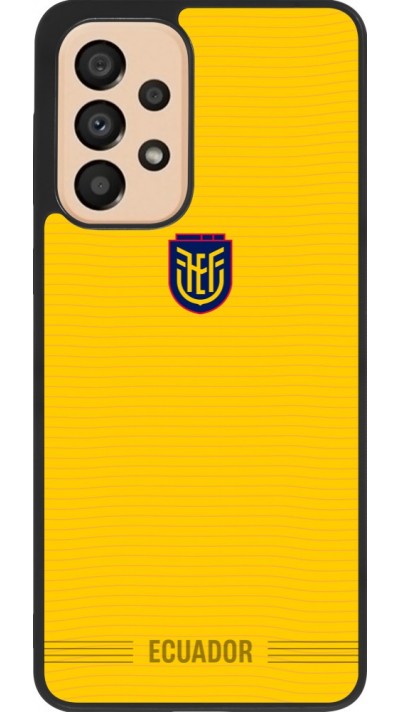 Coque Samsung Galaxy A33 5G - Silicone rigide noir Maillot de football E?quateur 2026 personnalisable