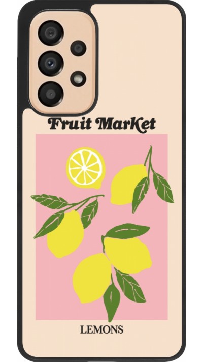 Samsung Galaxy A33 5G Case Hülle - Silikon schwarz Fruit market lemons 2026