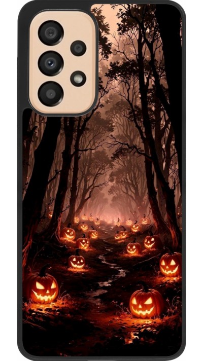 Samsung Galaxy A33 5G Case Hülle - Silikon schwarz Halloween 2025 Road of Terrifying Pumpkins