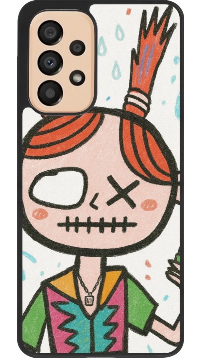 Samsung Galaxy A33 5G Case Hülle - Silikon schwarz Little Girl Sketch