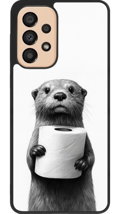 Samsung Galaxy A33 5G Case Hülle - Silikon schwarz Otter Toilettenpapier