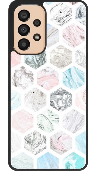 Samsung Galaxy A33 5G Case Hülle - Silikon schwarz Marble Everything