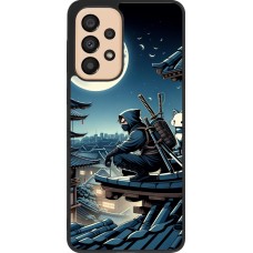 Samsung Galaxy A33 5G Case Hülle - Silikon schwarz Ninja unter dem Mond